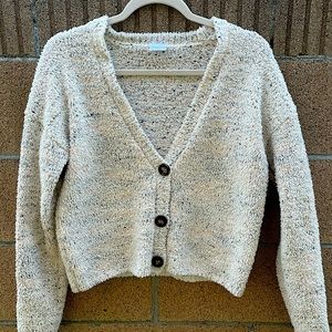 Fuzzy Cropped Cardigan